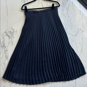 J CREW Elegant Navy Pleated Midi Skirt SZ 8